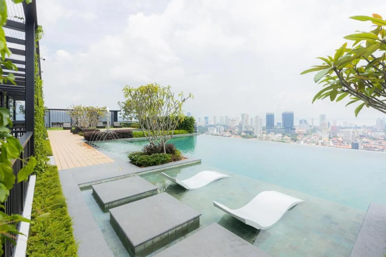アパート New Georgetown Modern City View 2Br Homestay For 10Pax 无敌美景两房民宿 Beacon Executive Suite