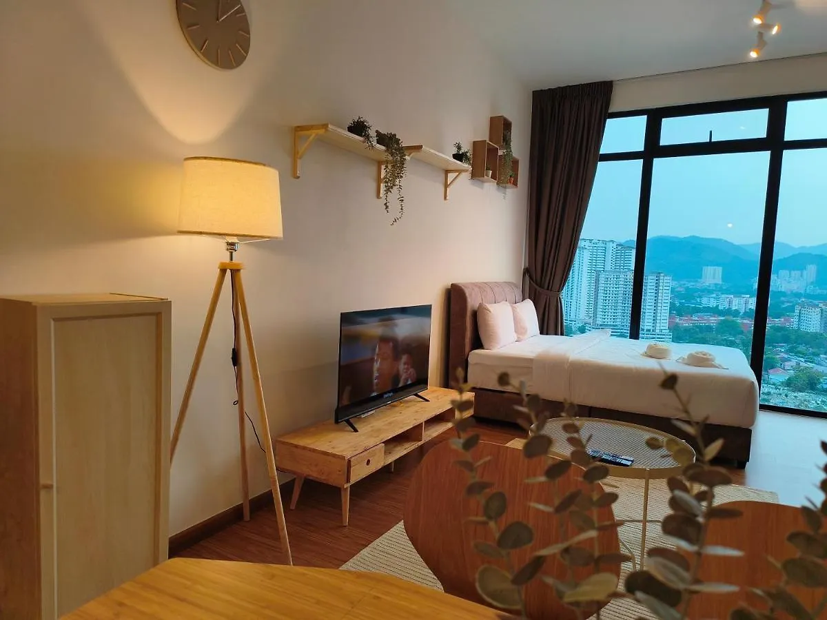 アパート New Georgetown Modern City View 2Br Homestay For 10Pax 无敌美景两房民宿 Beacon Executive Suite