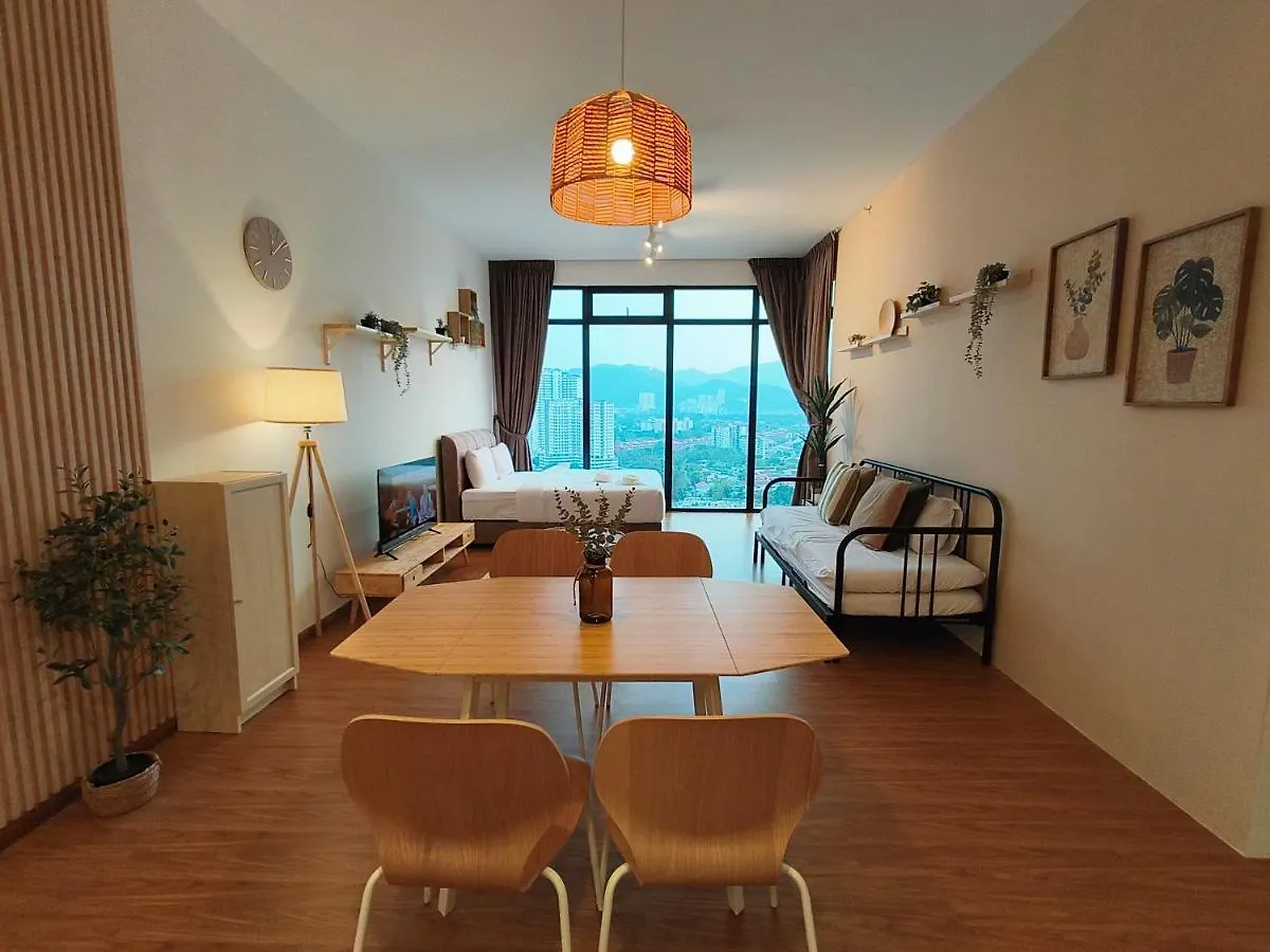 アパート New Georgetown Modern City View 2Br Homestay For 10Pax 无敌美景两房民宿 Beacon Executive Suite