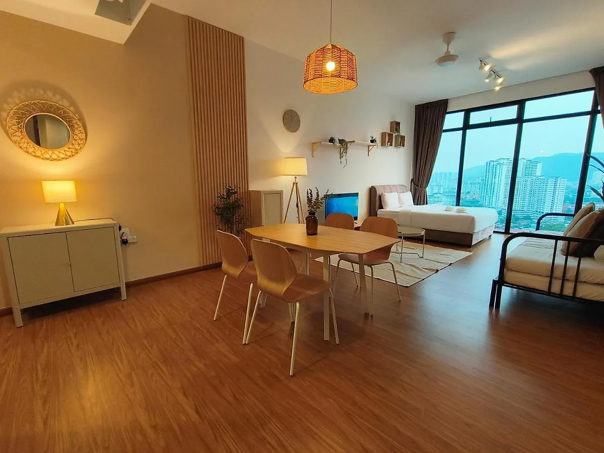 New Georgetown Modern City View 2Br Homestay For 10Pax 无敌美景两房民宿 Beacon Executive Suite 0*, ジョージタウン