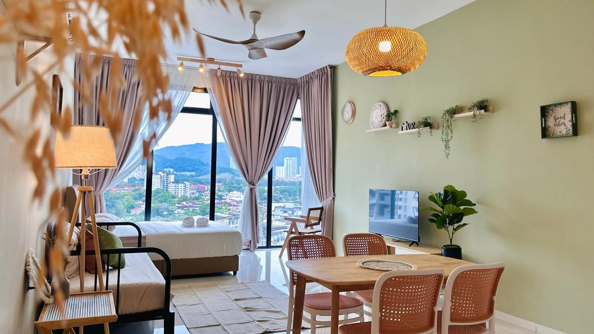 アパート New Georgetown Modern City View 2Br Homestay For 10Pax 无敌美景两房民宿 Beacon Executive Suite マレーシア